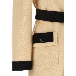 Bicolor Virgin Wool Coat
