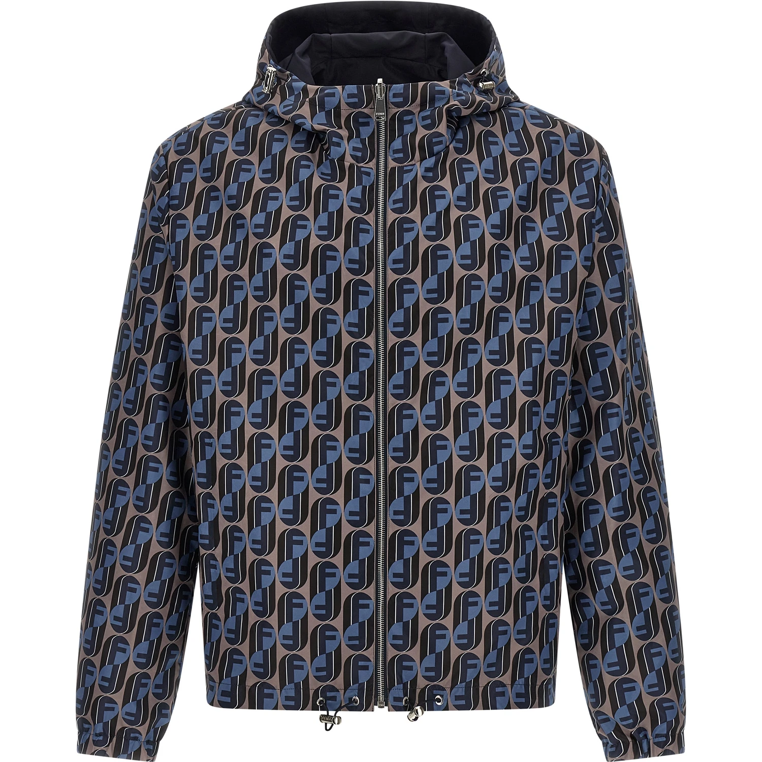 Blue Polyester Shell Jacket