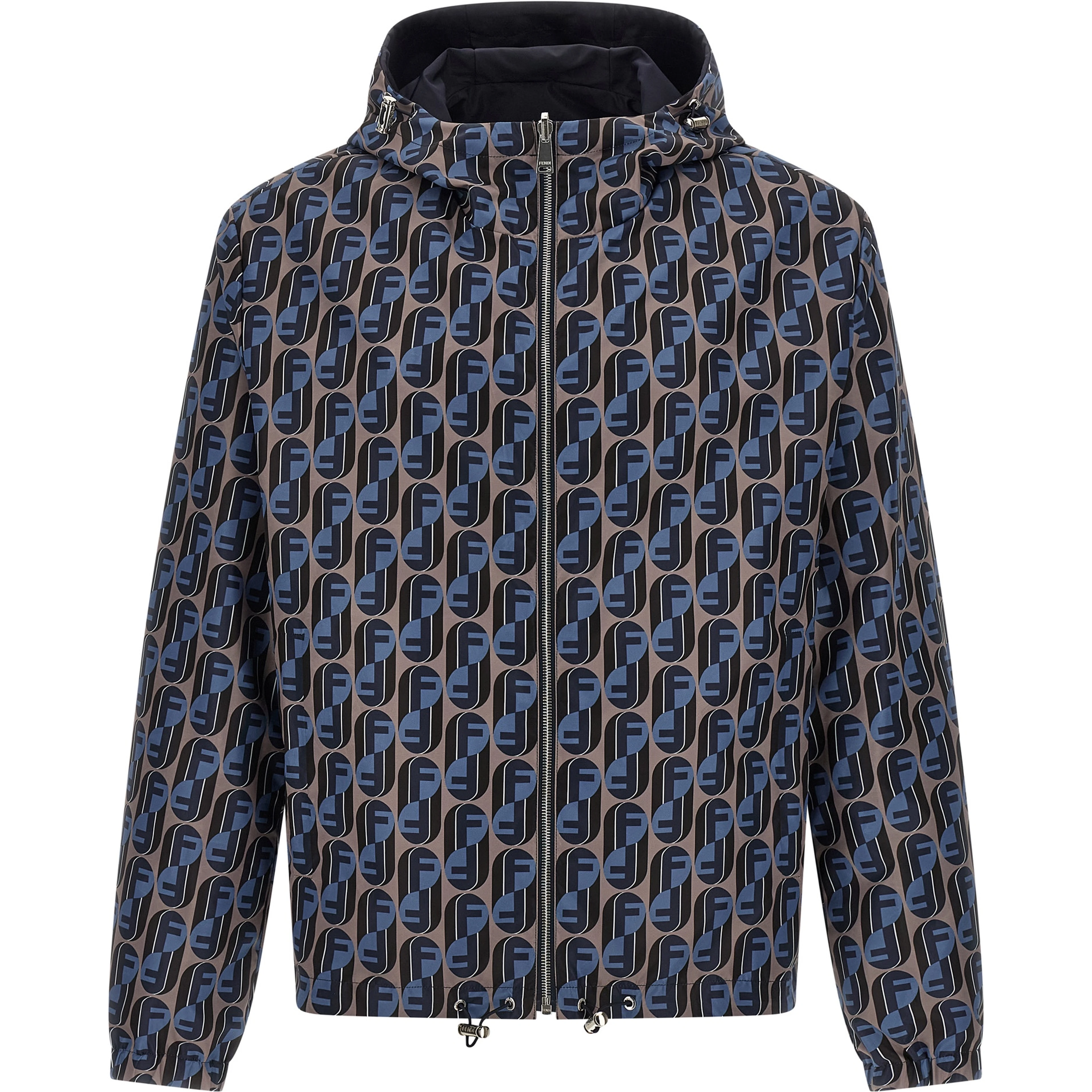 Blue Polyester Shell Jacket