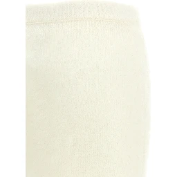 White Other Fibres Midi Skirt