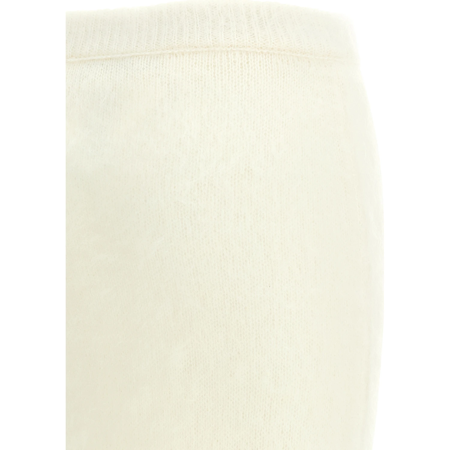 White Other Fibres Midi Skirt