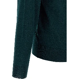 Bicolor Merino Wool Cardigan