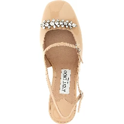 Multicolor Leather Mid Heel Pumps