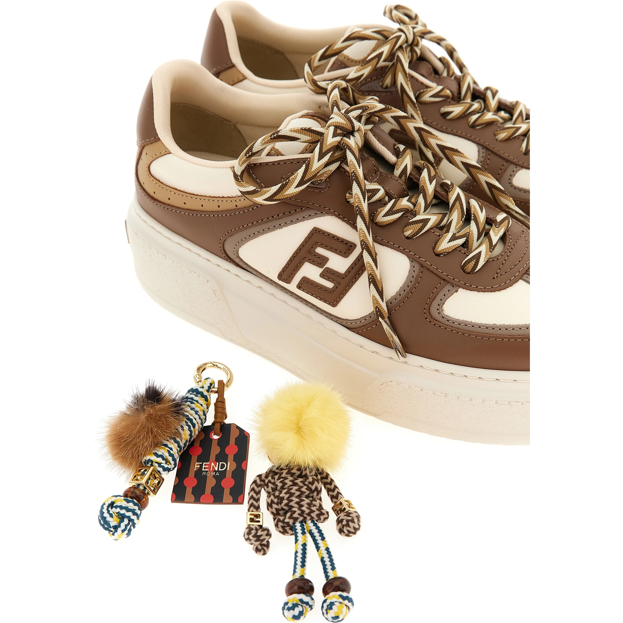 Multicolor Calfskin Platform Sneakers