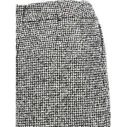Bicolor Wool Midi Skirt