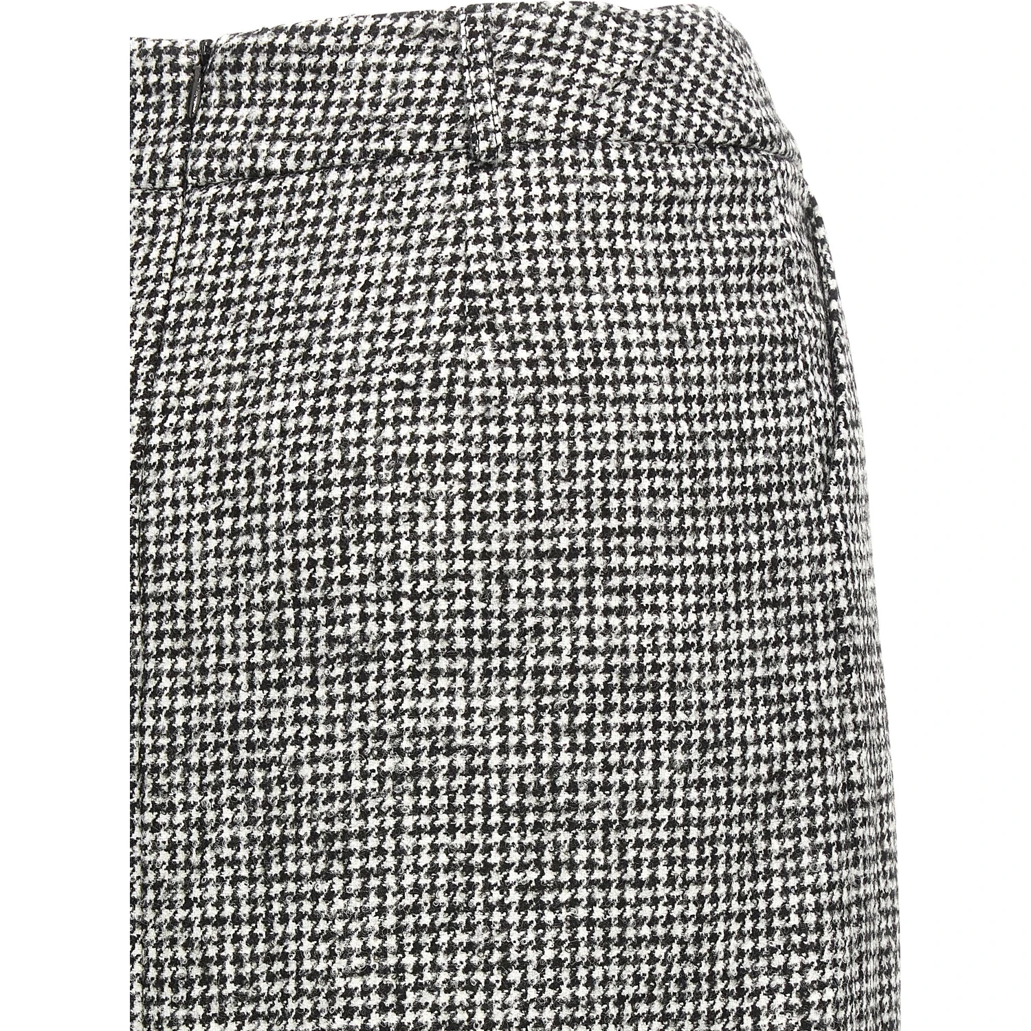 Bicolor Wool Midi Skirt