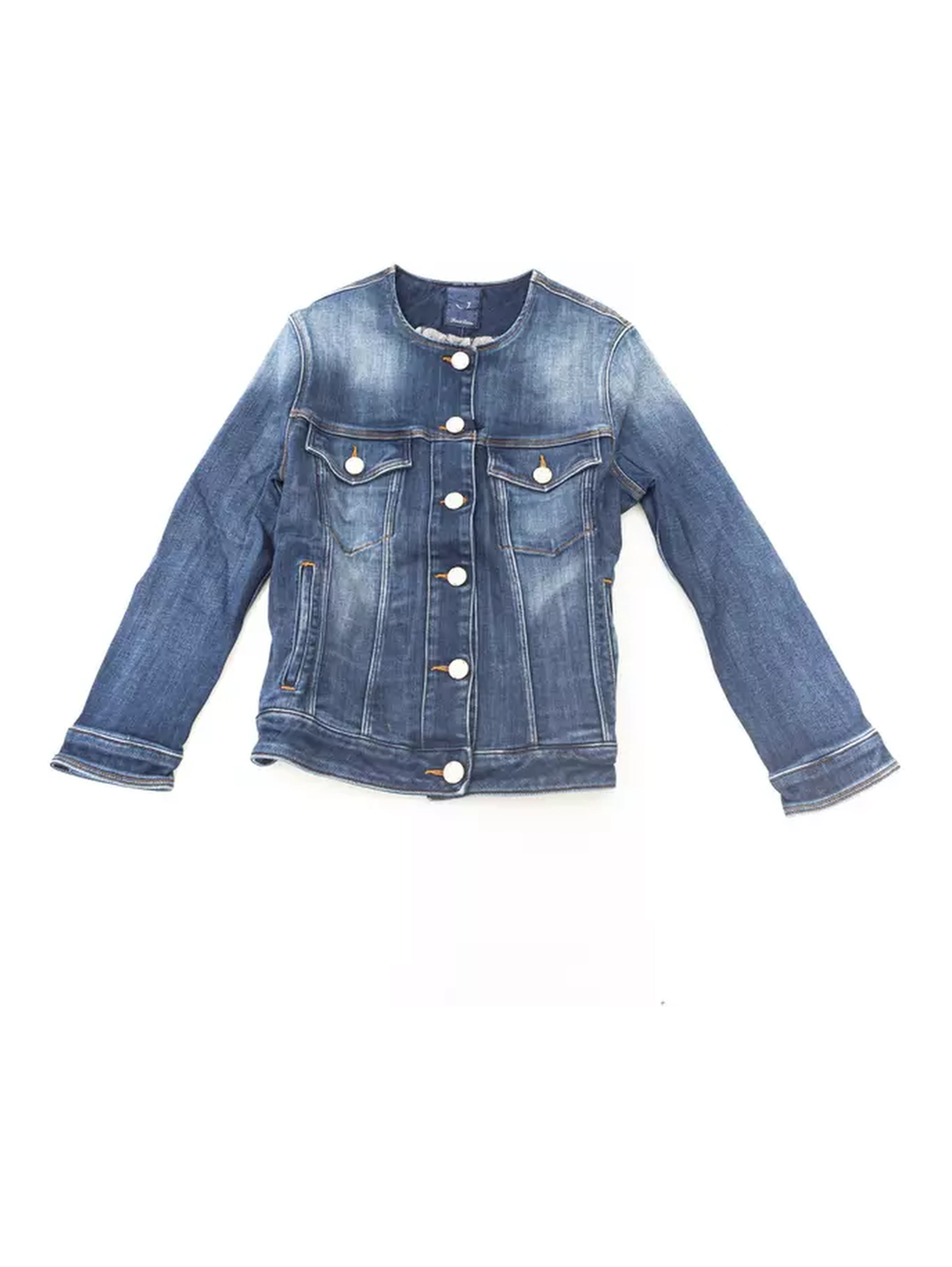 Blue Cotton Women Jacket