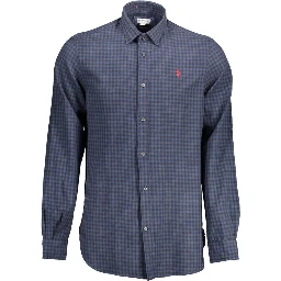 Blue Cotton Men's Shirt