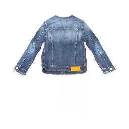 Blue Cotton Women Jacket