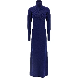 Blue Cashmere Long Dress
