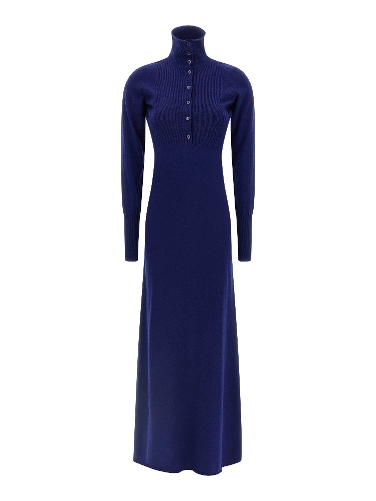 Blue Cashmere Long Dress
