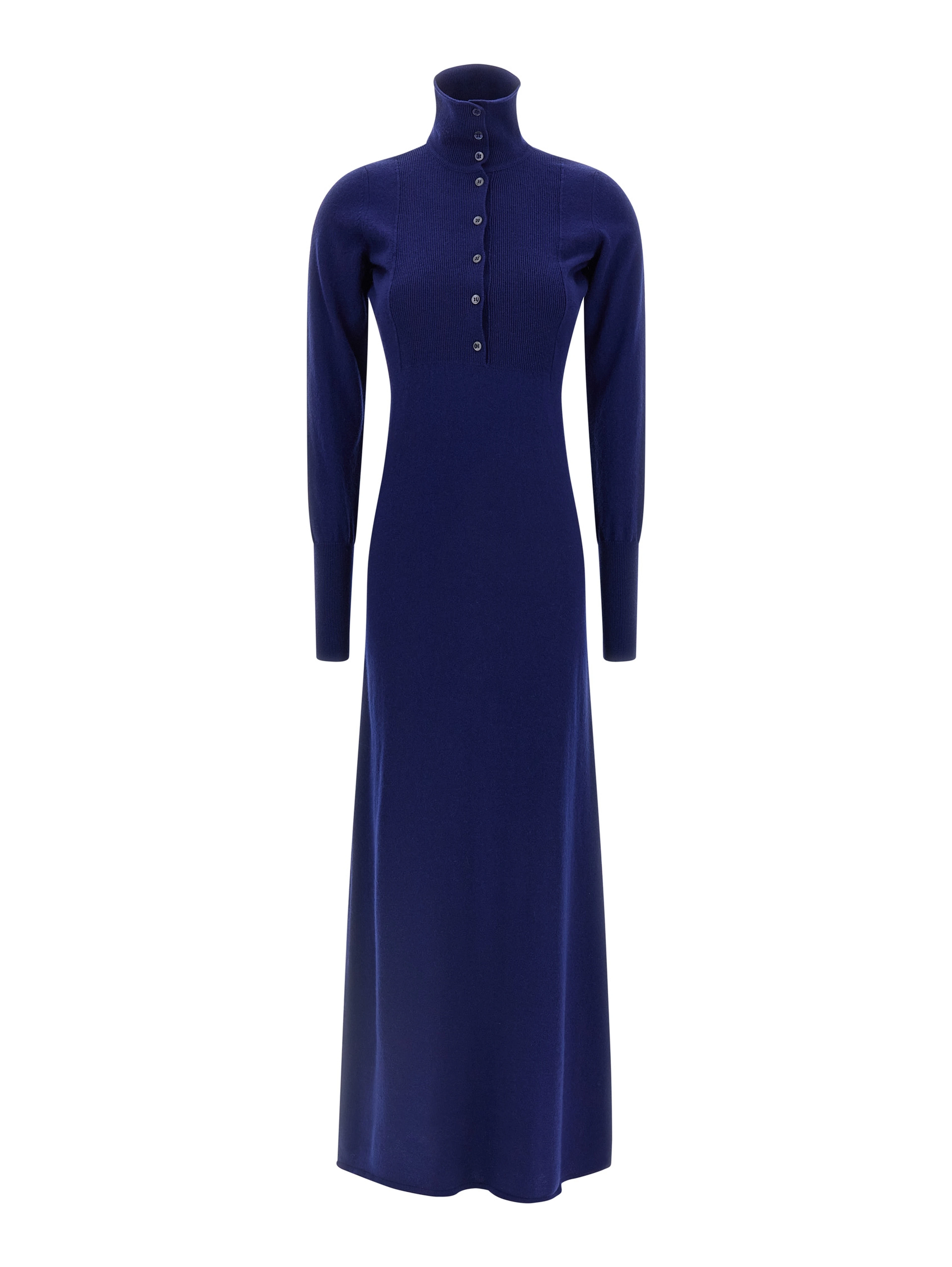 Blue Cashmere Long Dress