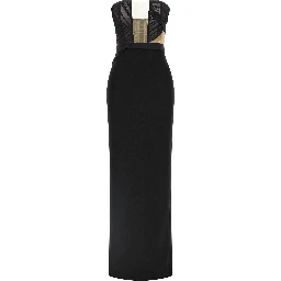 Black Viscose Long Dress