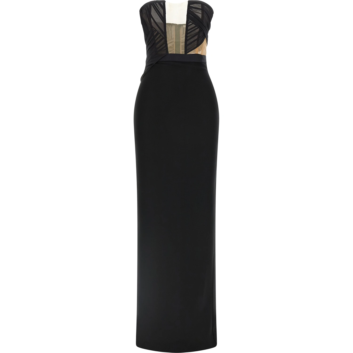 Black Viscose Long Dress