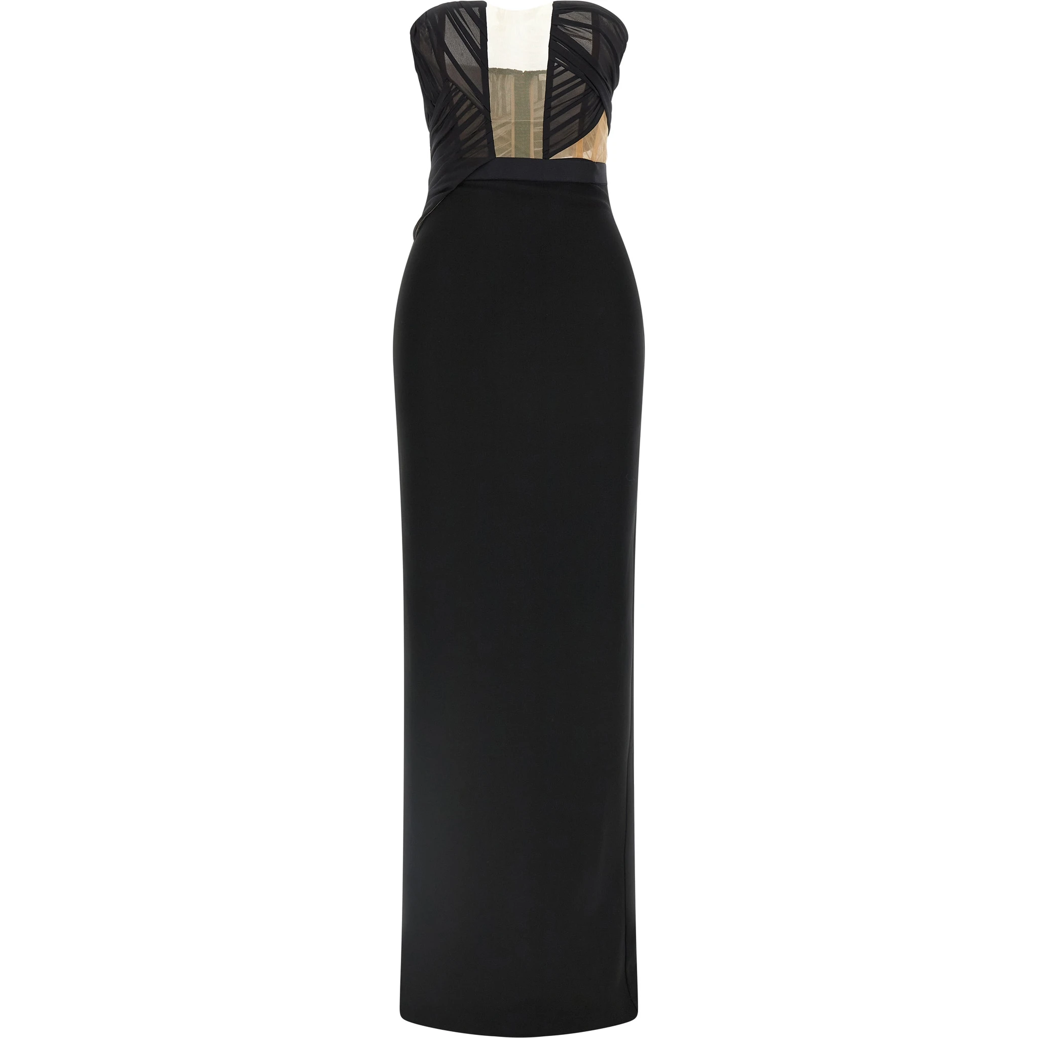 Black Viscose Long Dress