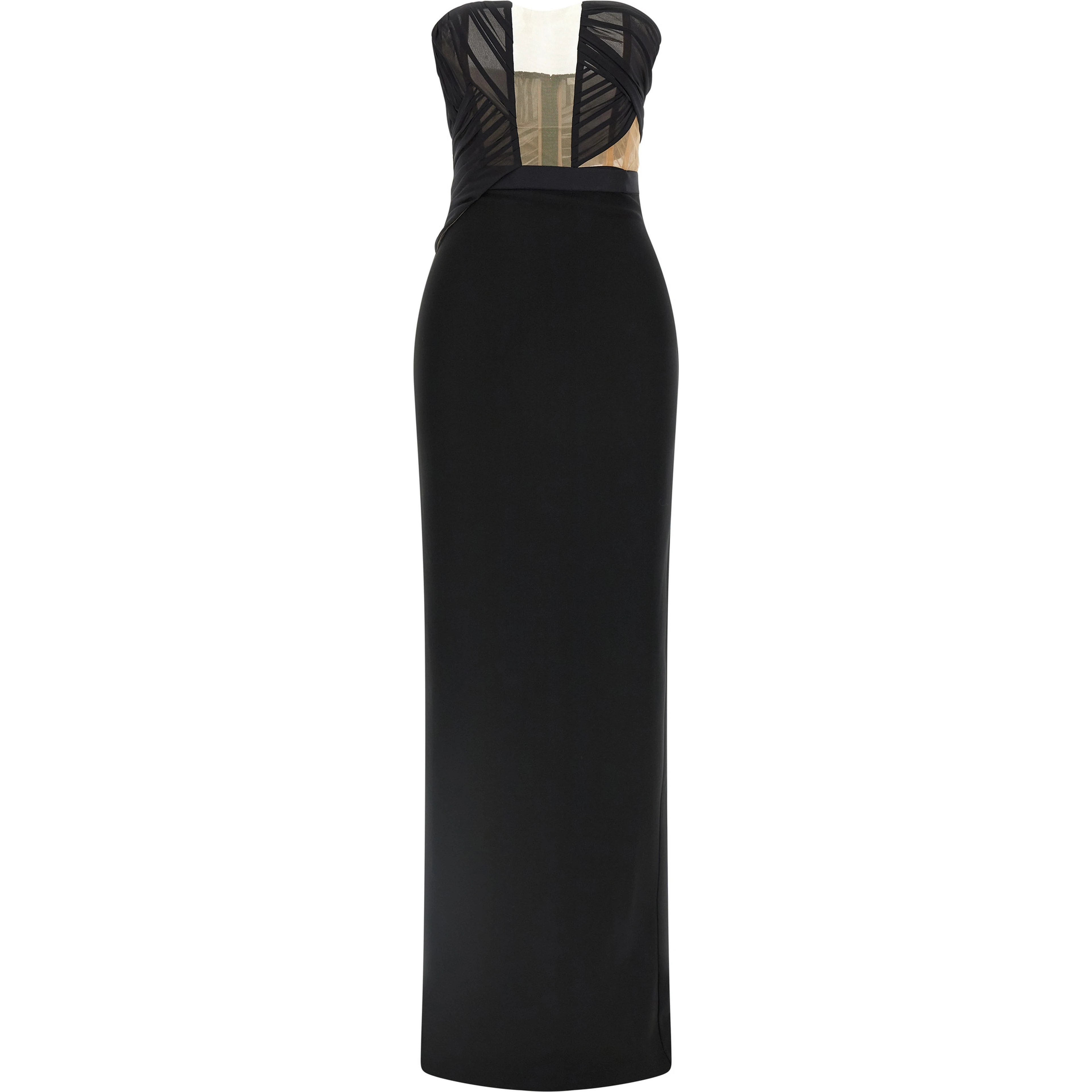 Black Viscose Long Dress