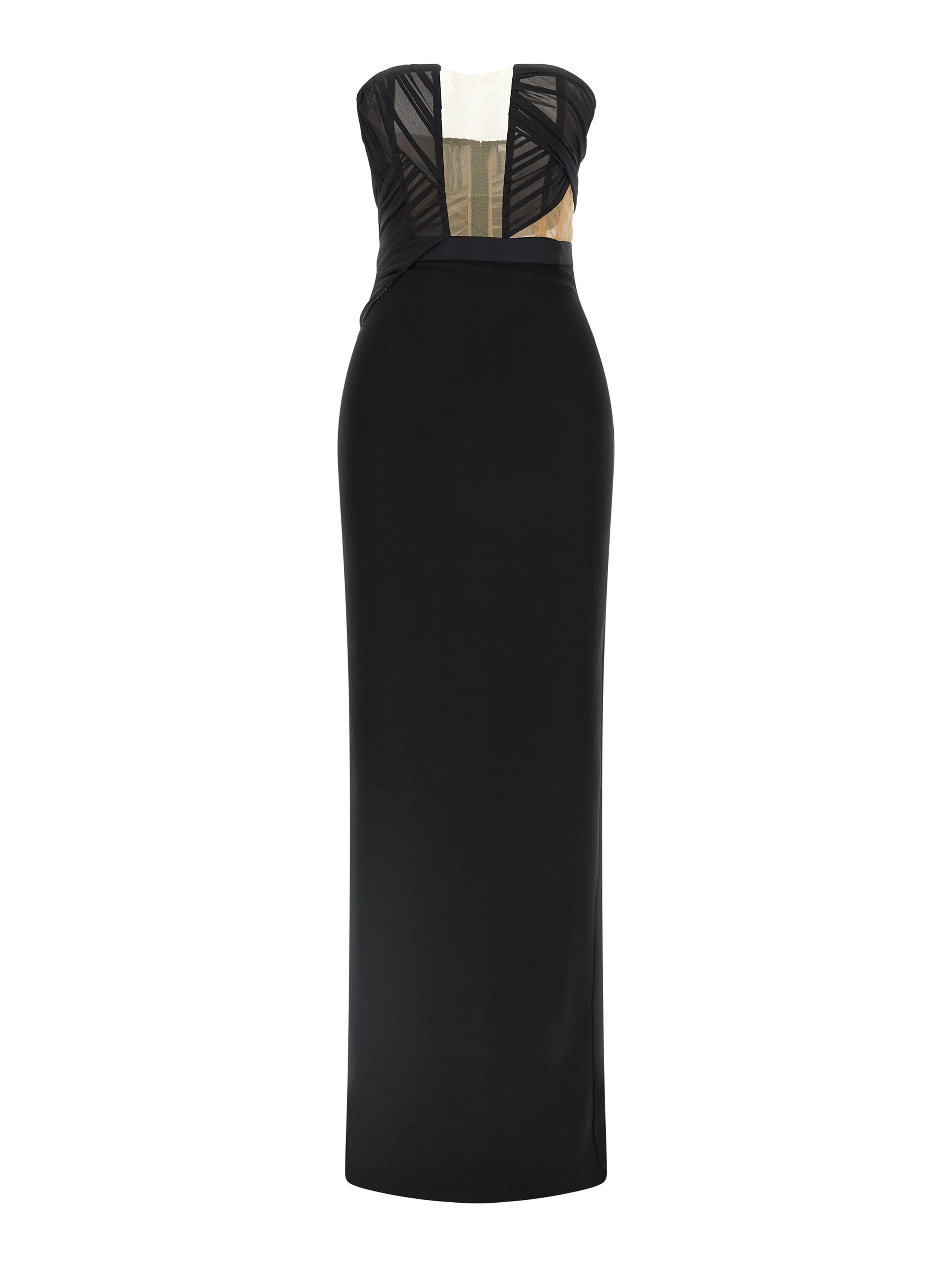 Black Viscose Long Dress