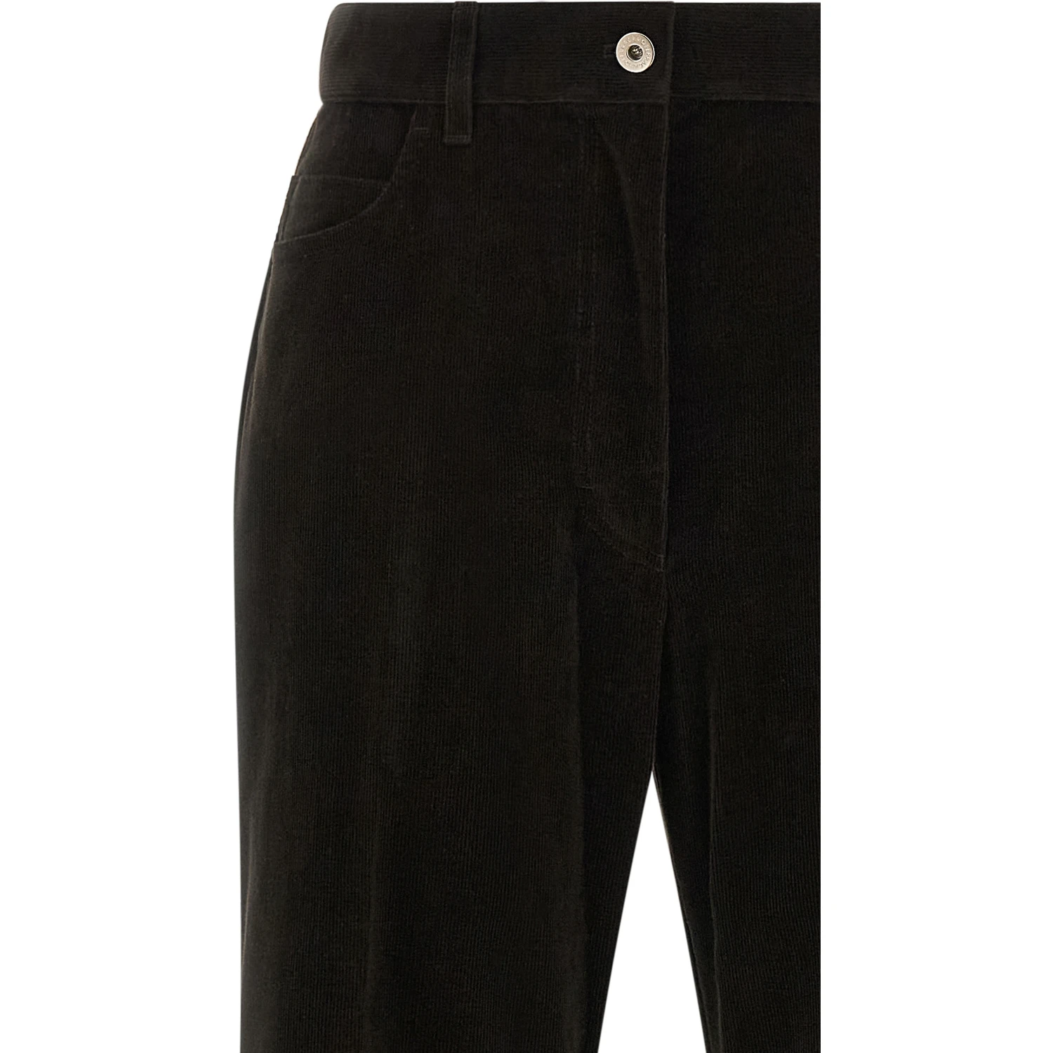 Brown Cotton Flared Pants