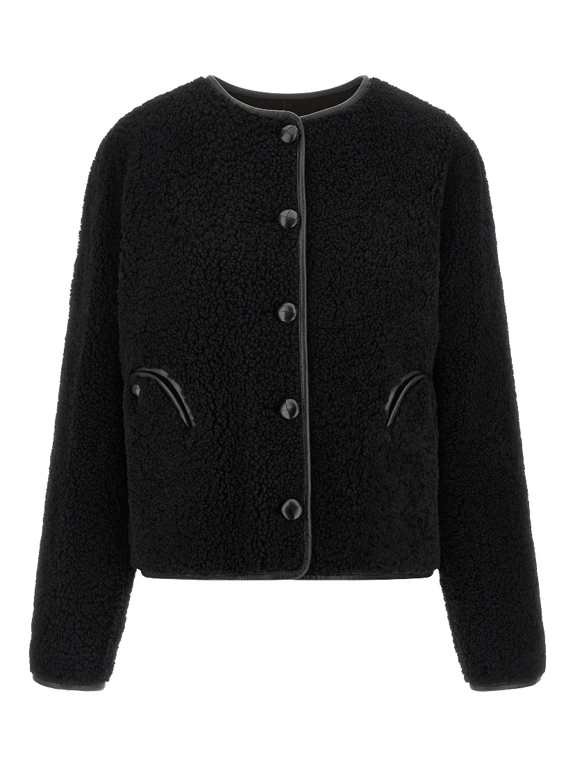 Black Lamb Leather Shell Jacket