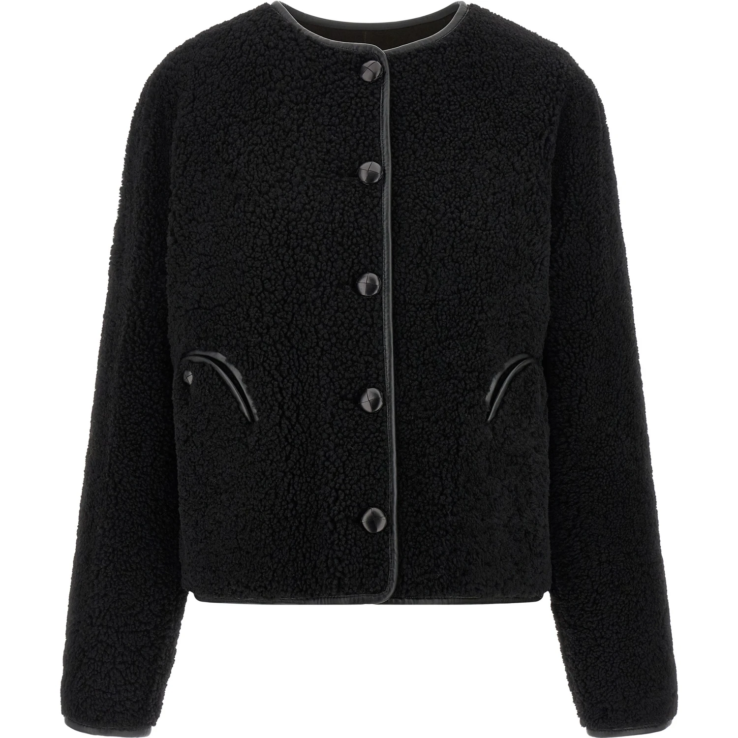 Black Lamb Leather Shell Jacket