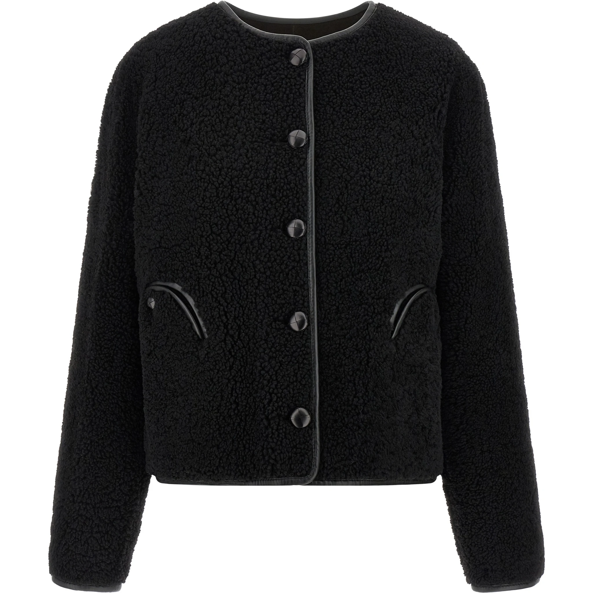 Black Lamb Leather Shell Jacket