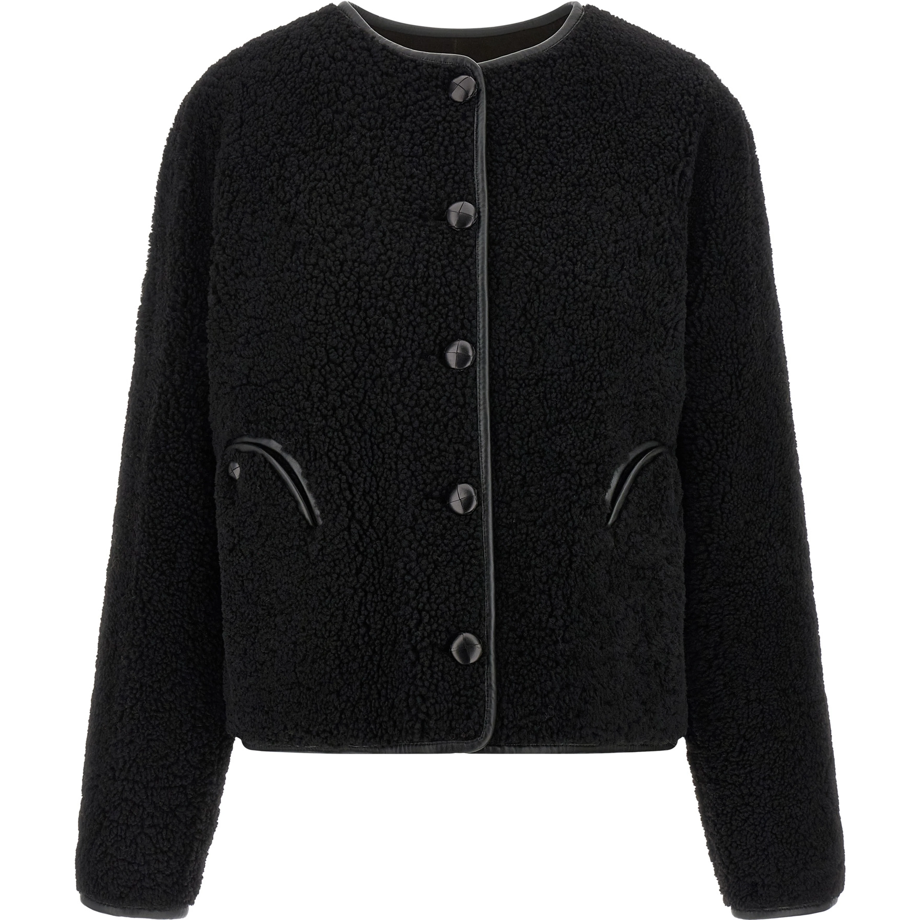 Black Lamb Leather Shell Jacket