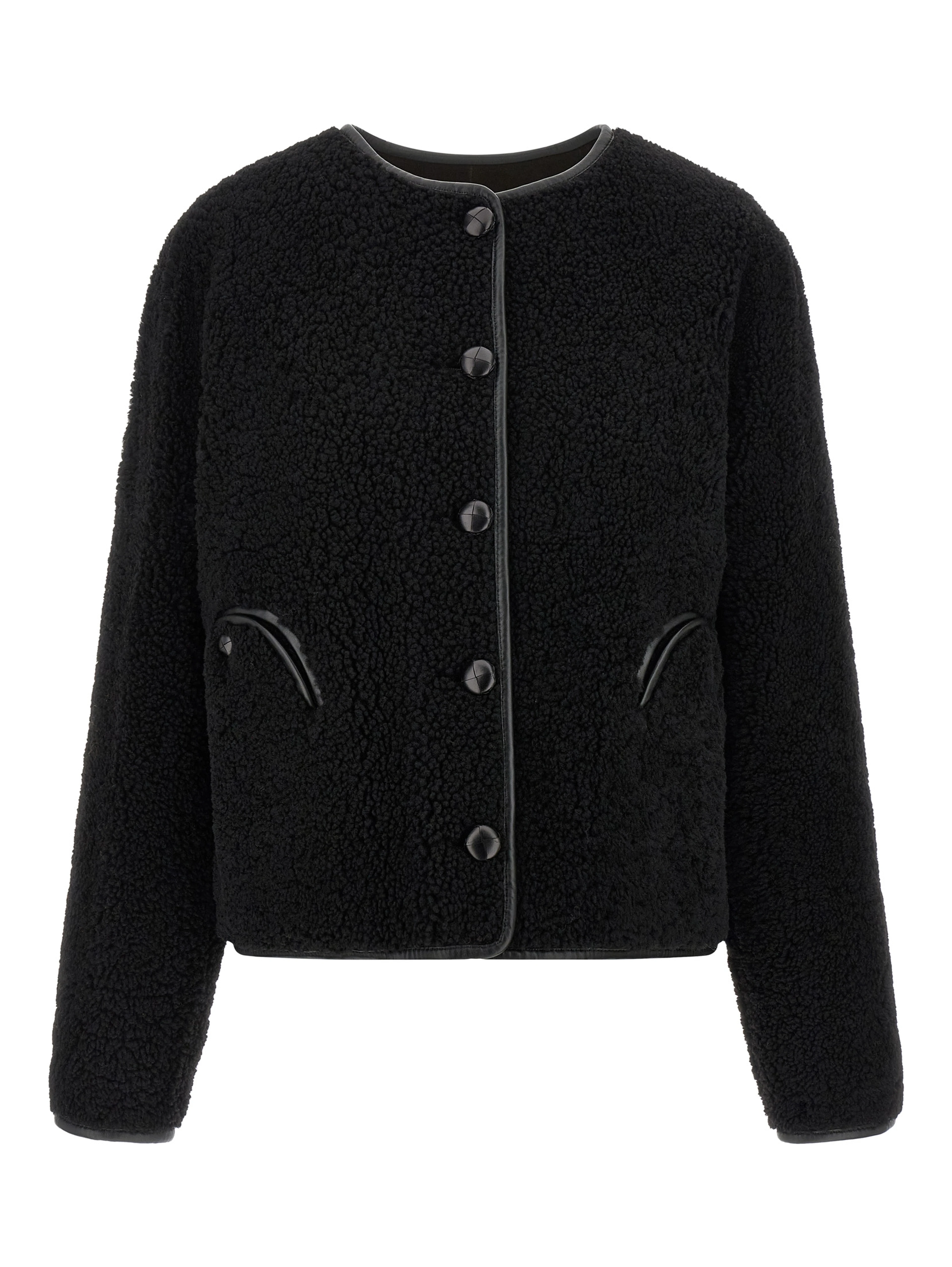 Black Lamb Leather Shell Jacket