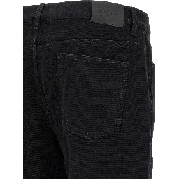 Black Cotton Straight-Leg Jeans