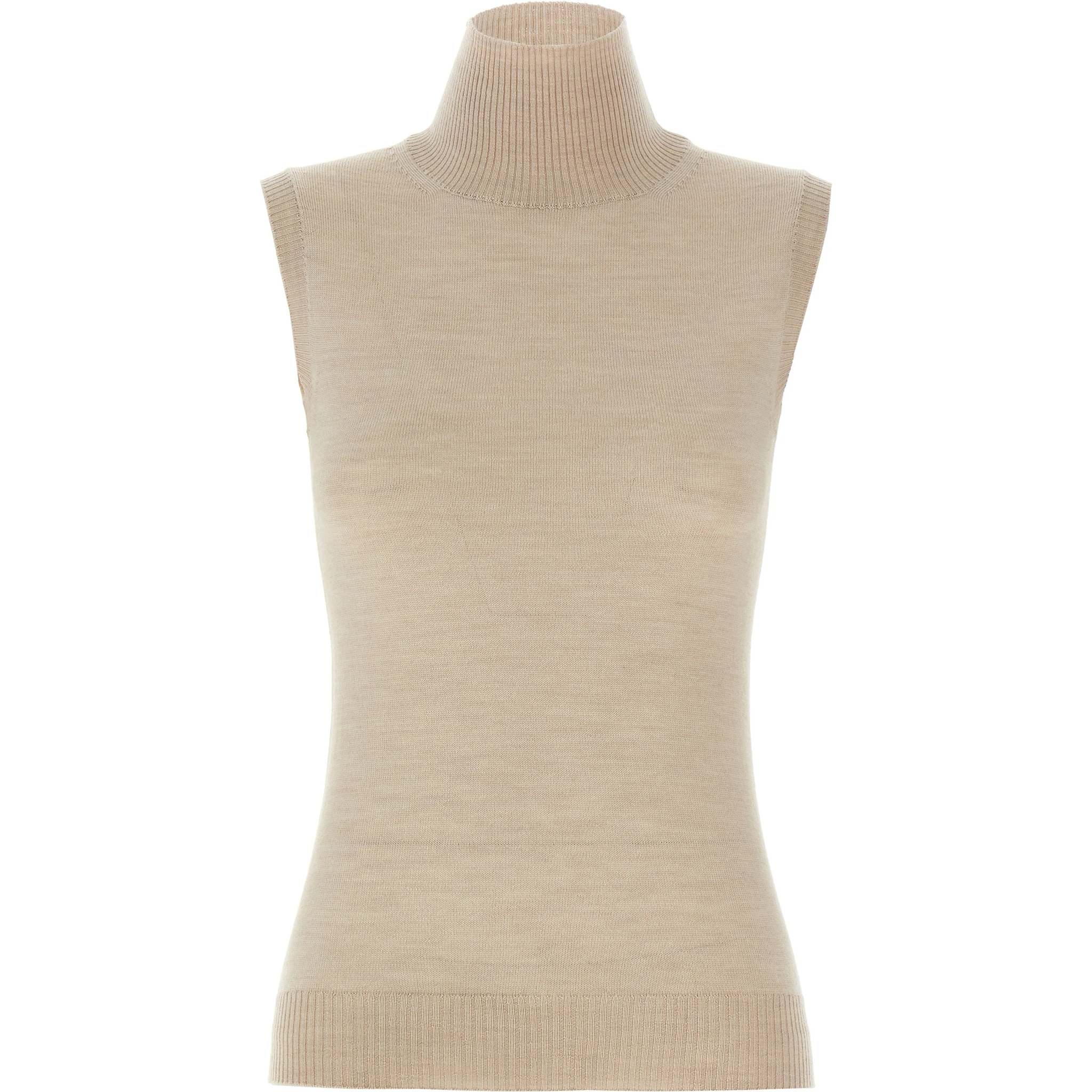 Beige Virgin Wool Cardigan