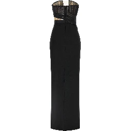 Black Viscose Long Dress