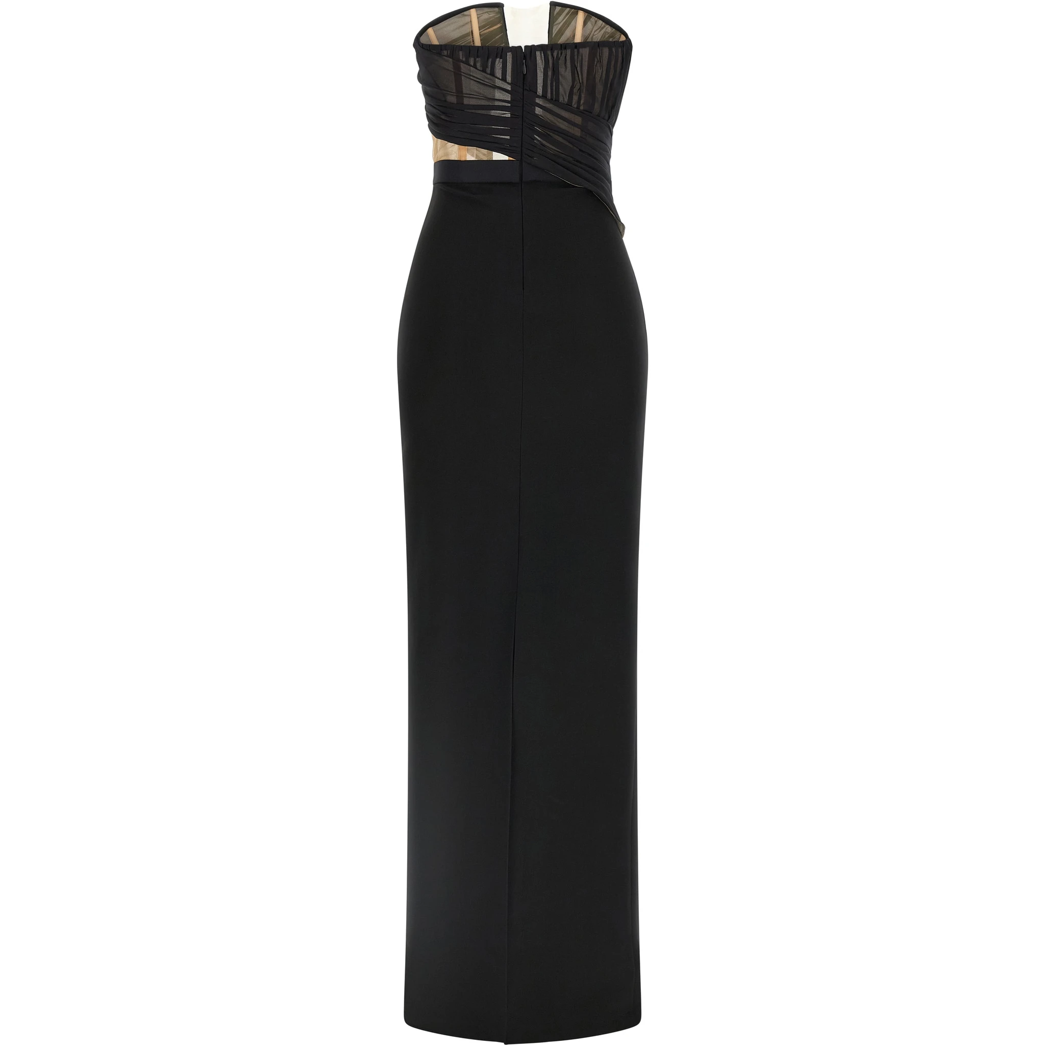 Black Viscose Long Dress