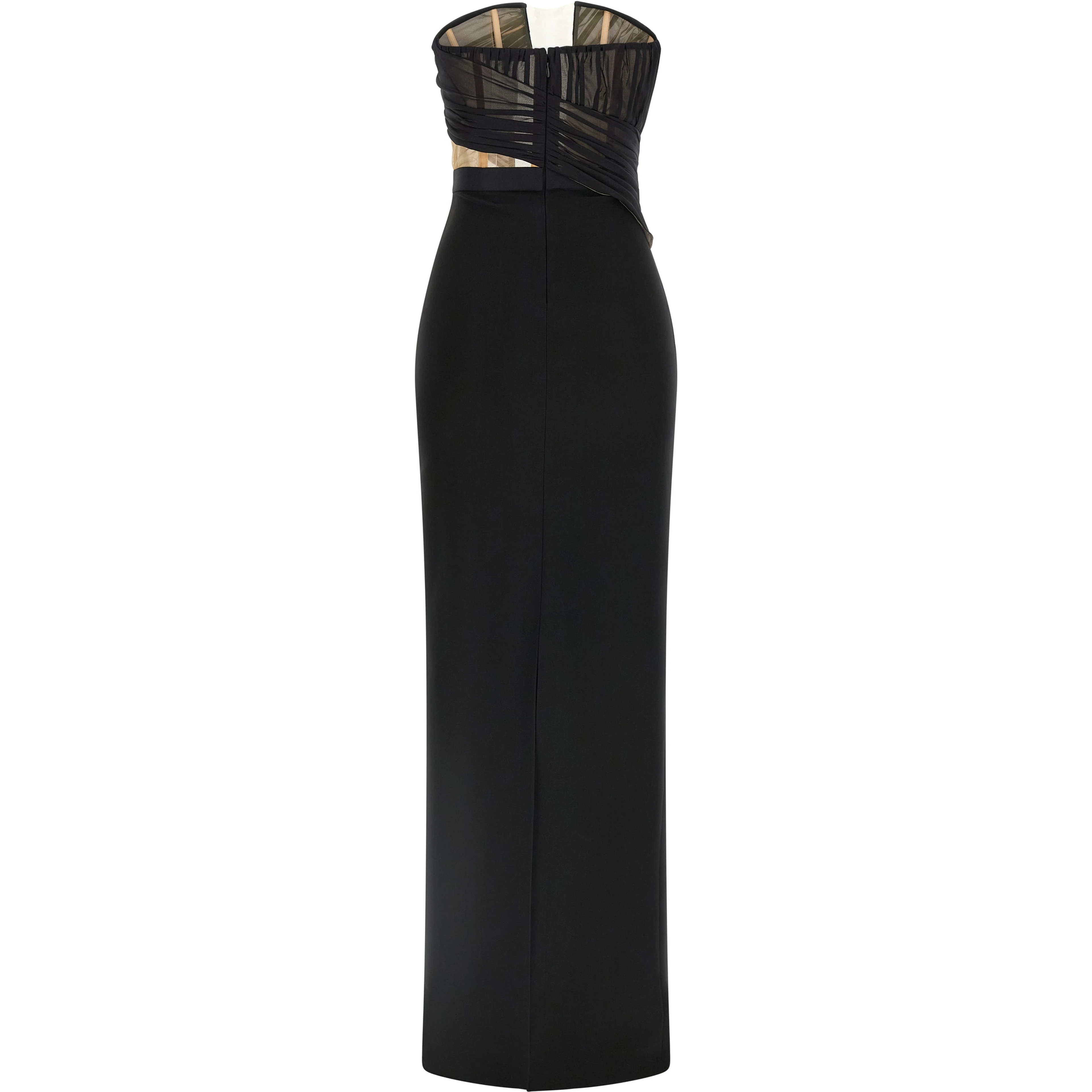 Black Viscose Long Dress