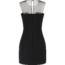 Black Viscose Short Dress