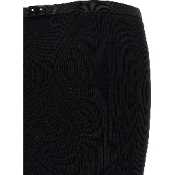 Black Viscose Midi Skirt