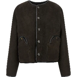 Black Lamb Leather Shell Jacket