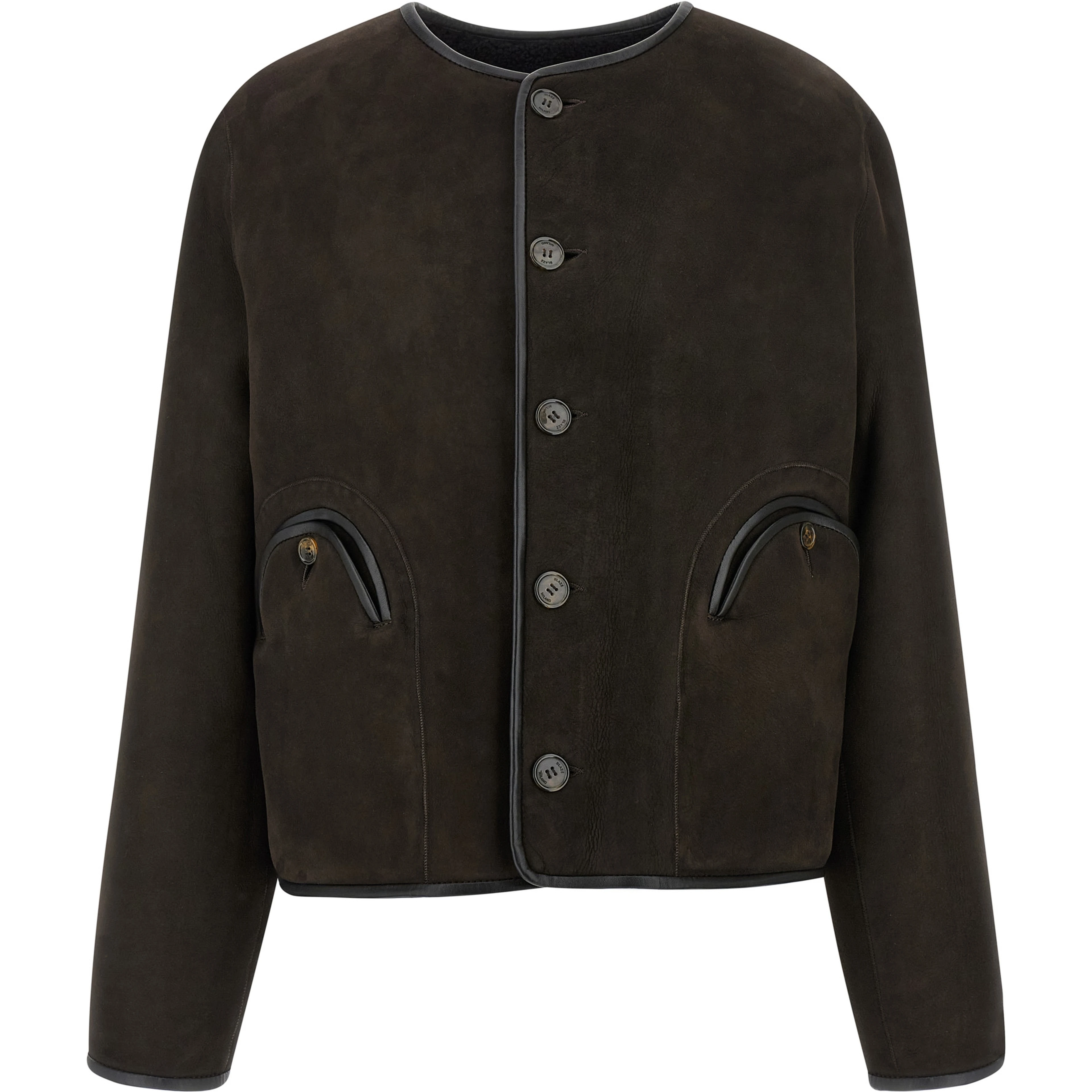 Black Lamb Leather Shell Jacket
