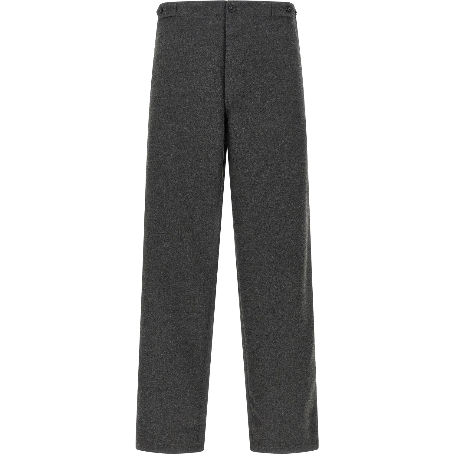 Gray Polyester Casual Pants