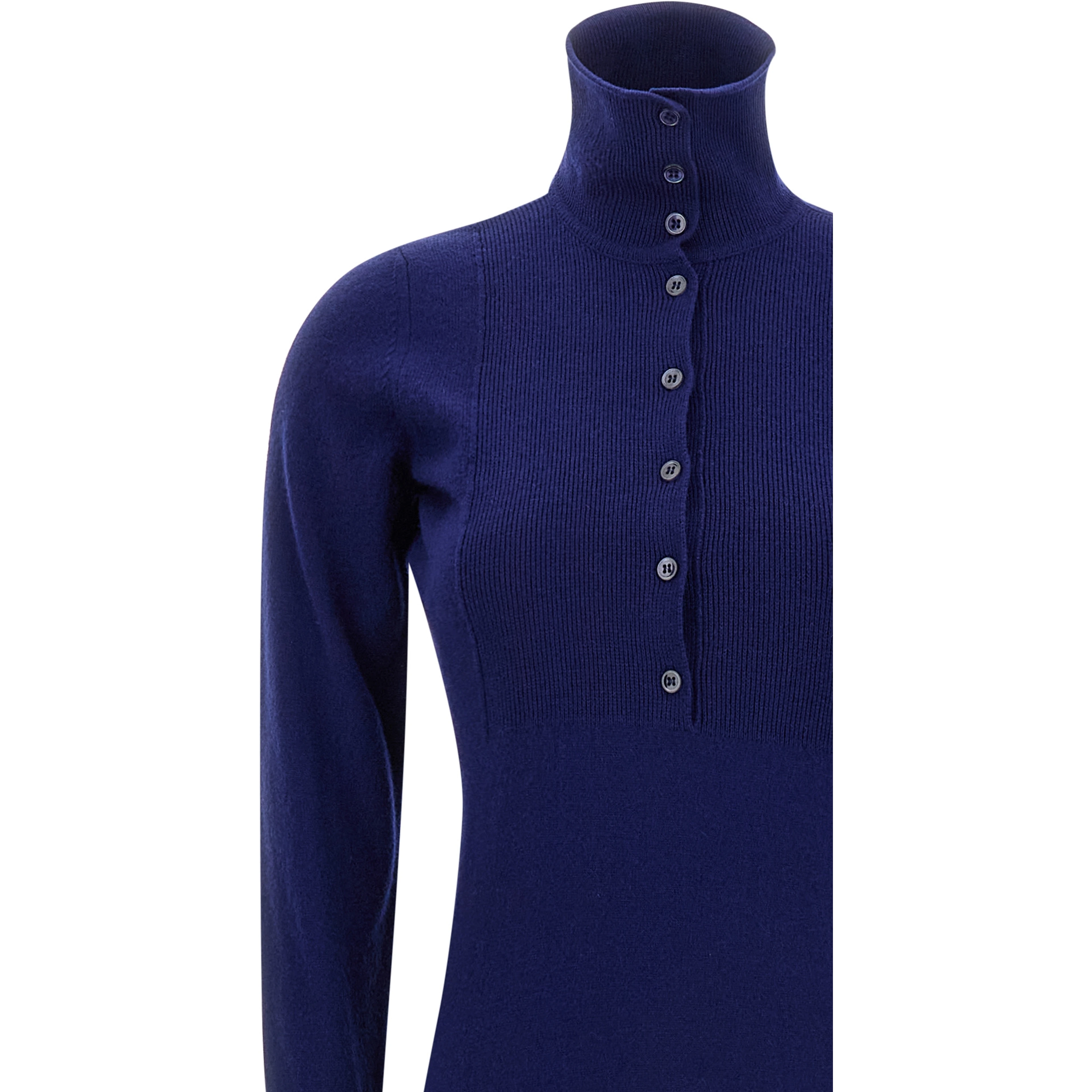 Blue Cashmere Long Dress