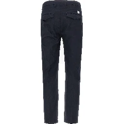 Gray Cotton Cropped Pants