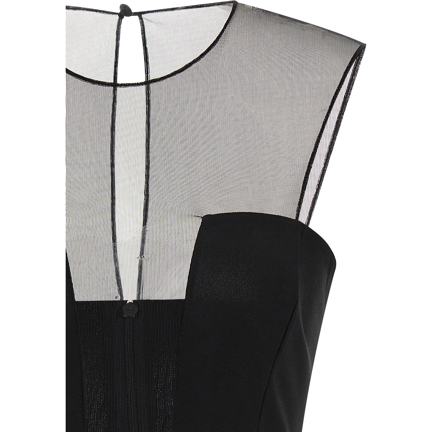 Black Viscose Short Dress