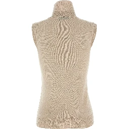 Beige Virgin Wool Cardigan