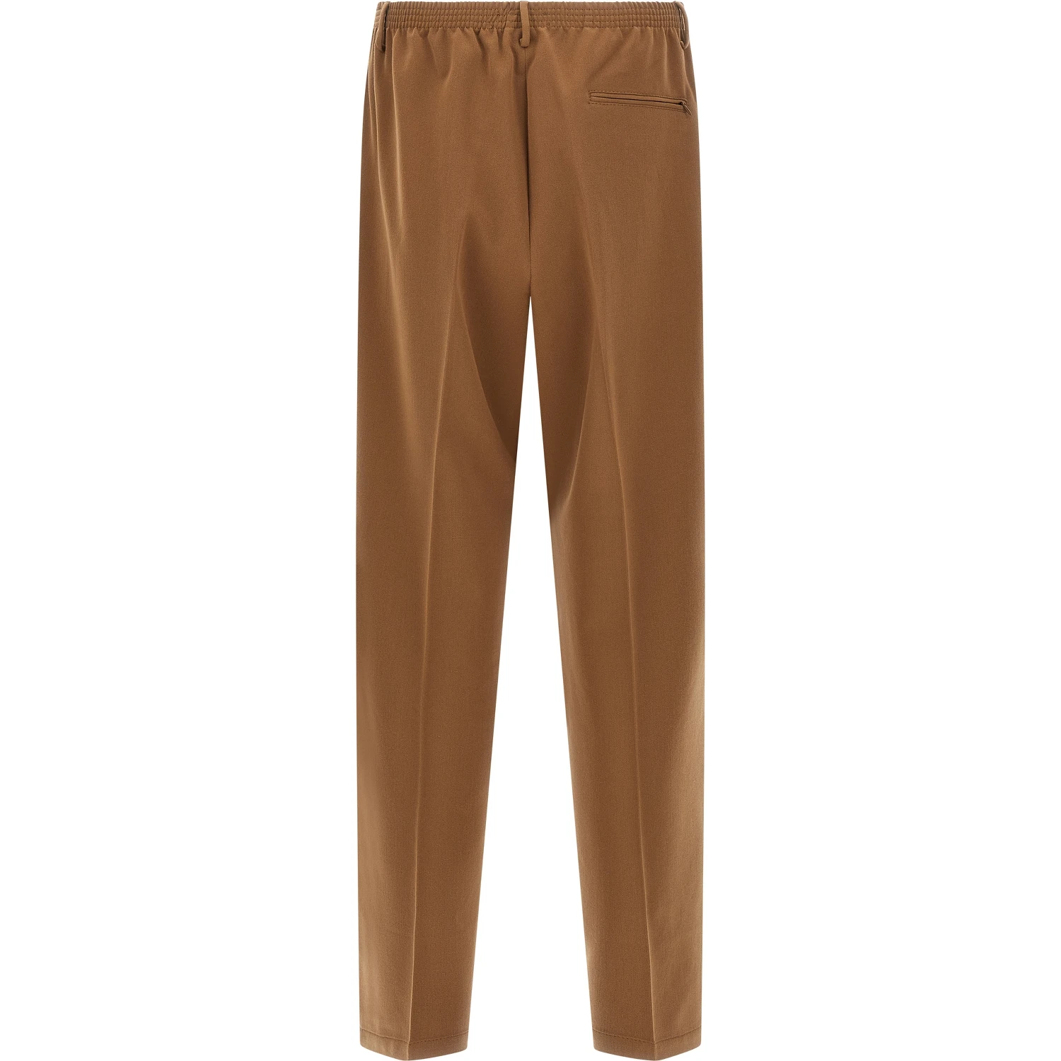 Brown Polyester Casual Pants