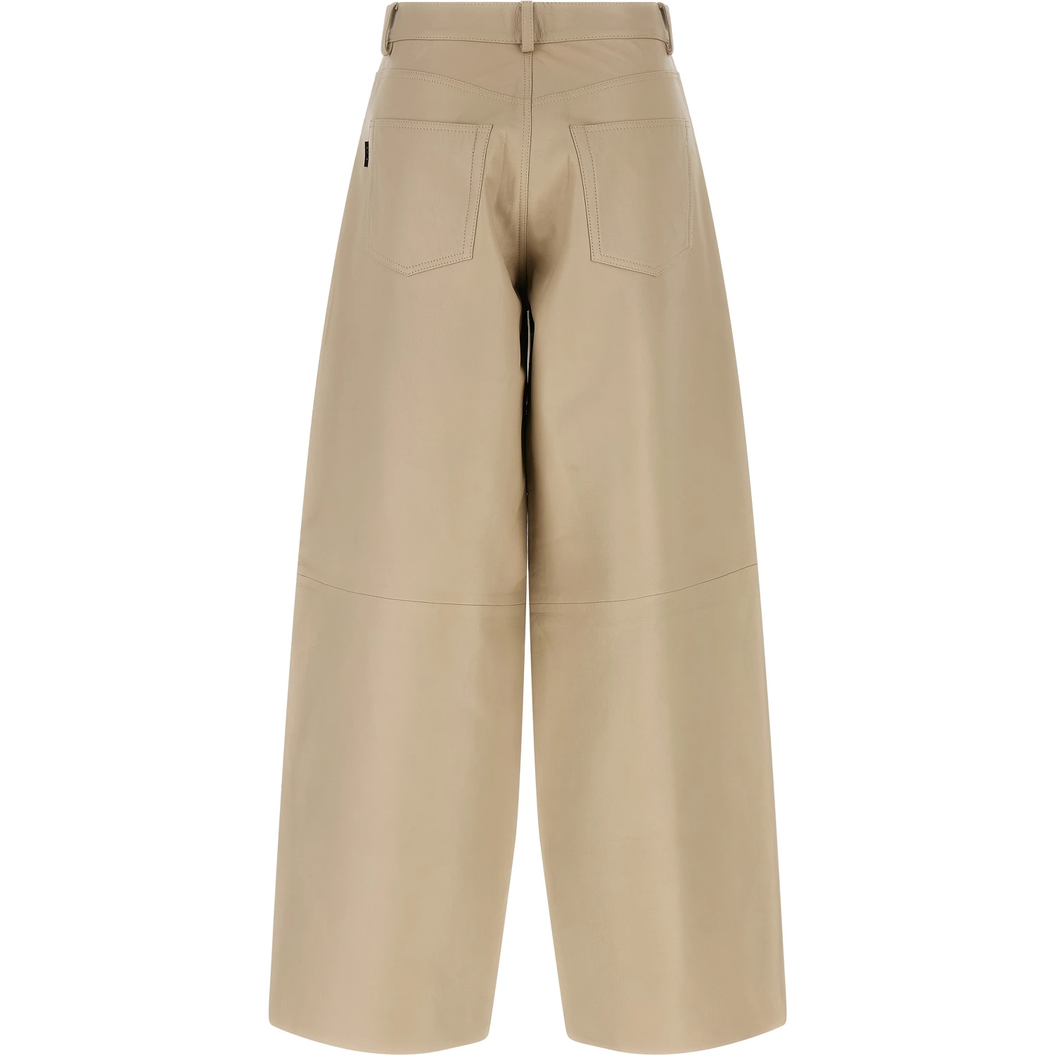 Beige Leather Pants