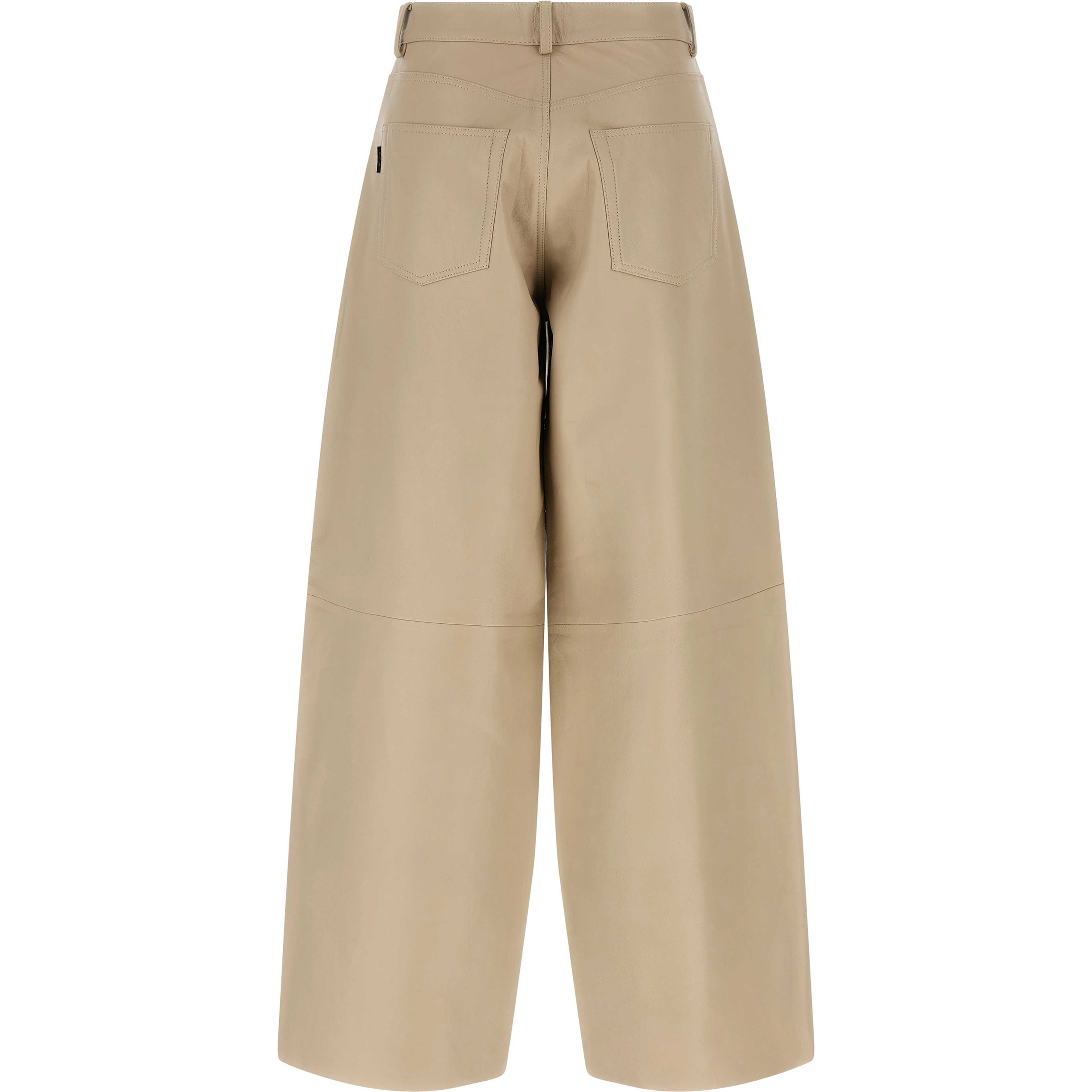 Beige Leather Pants