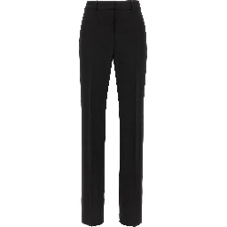 Black Viscose Casual Pants