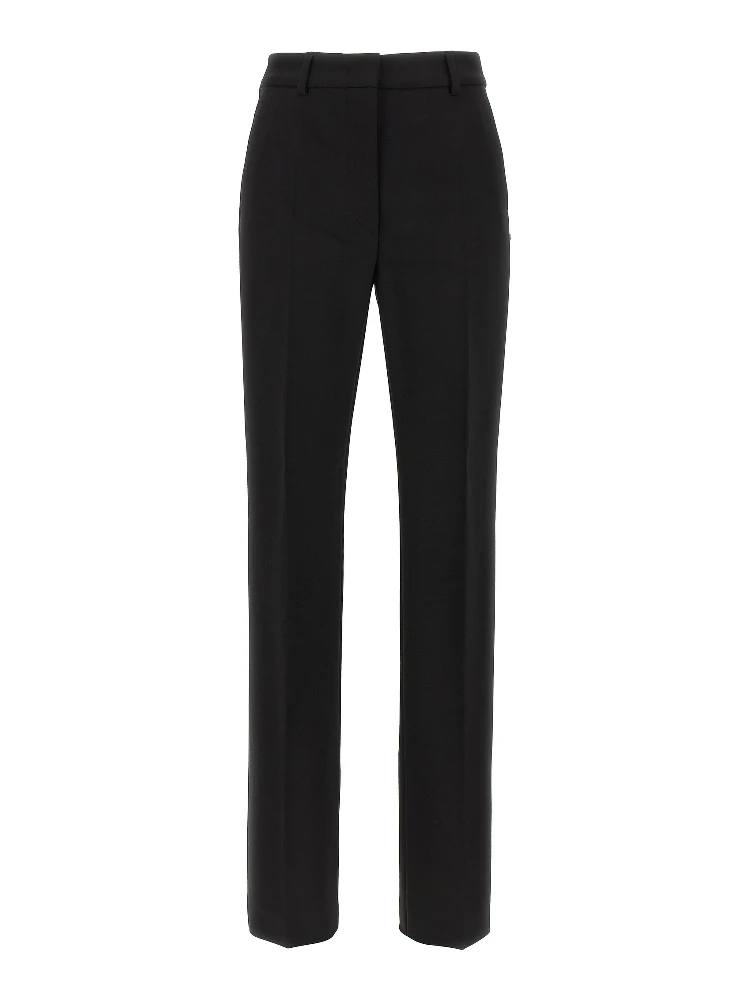 Black Viscose Casual Pants