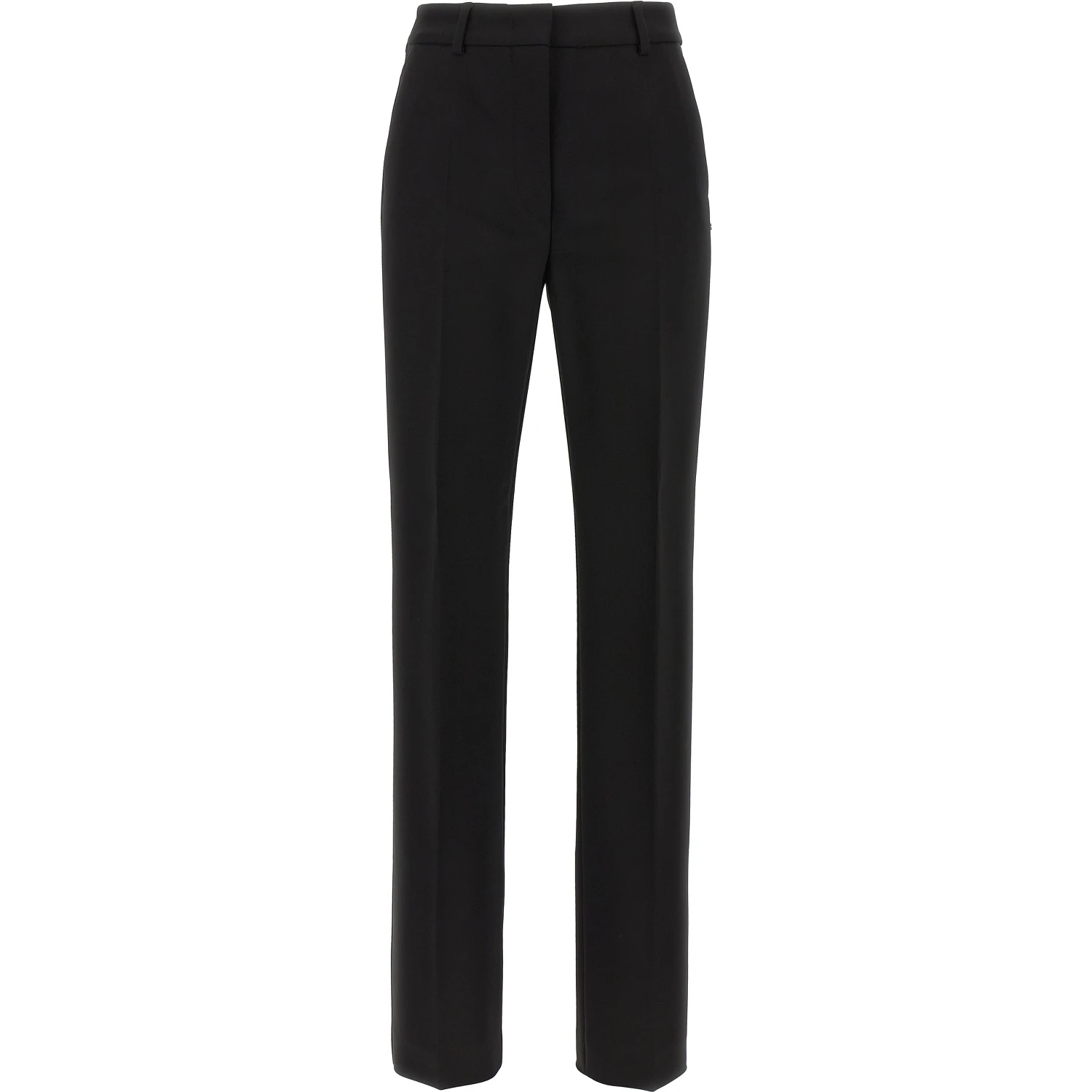 Black Viscose Casual Pants