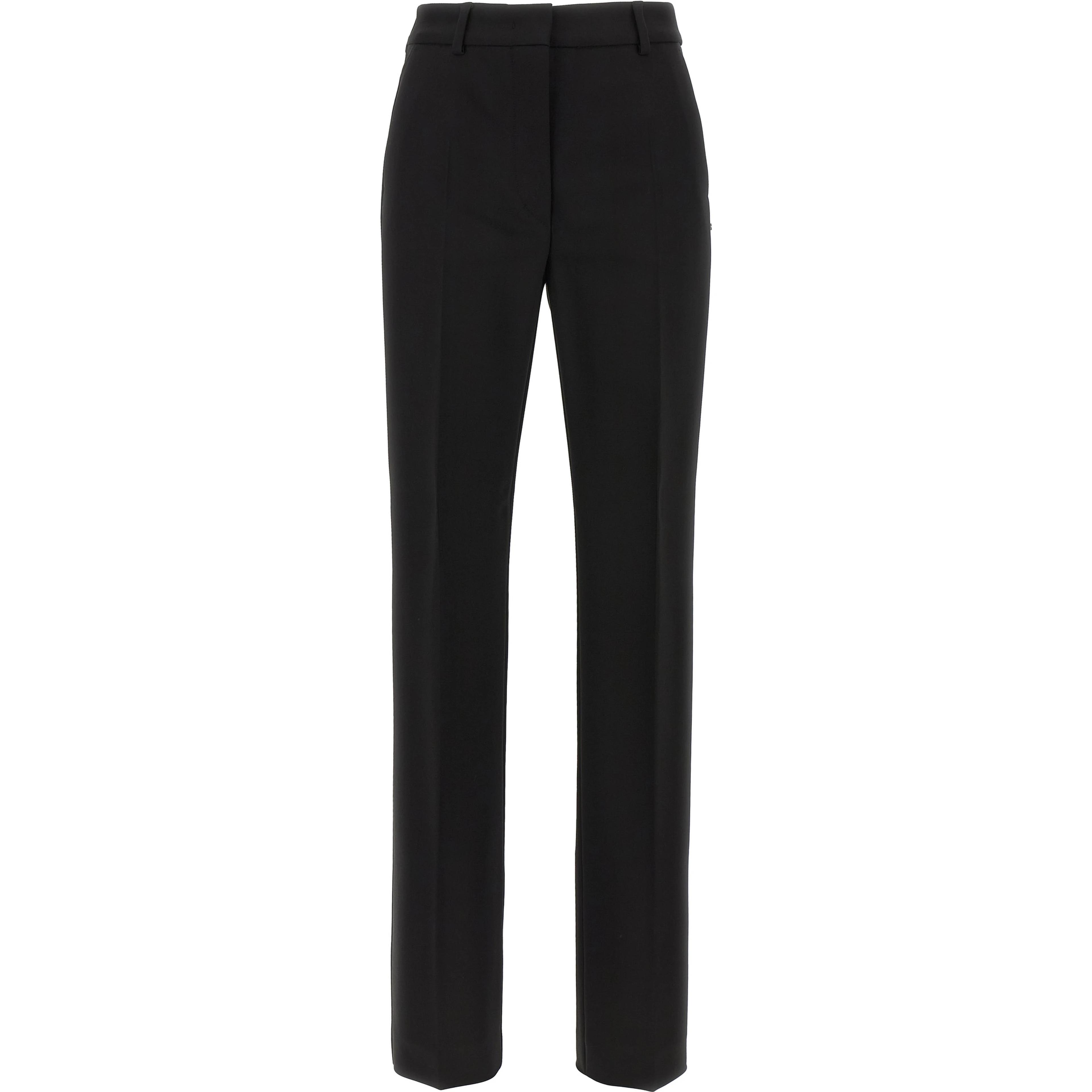 Black Viscose Casual Pants