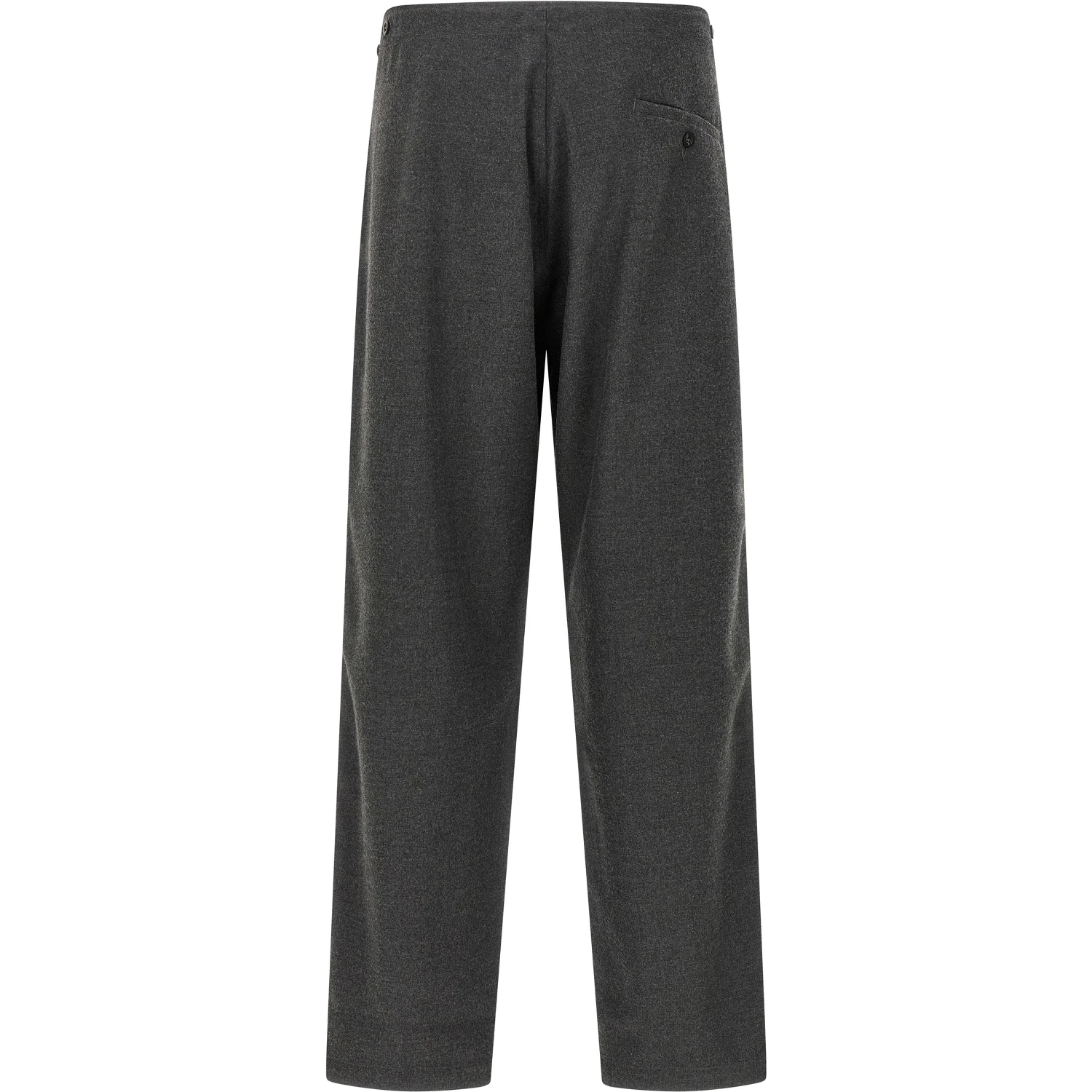 Gray Polyester Casual Pants