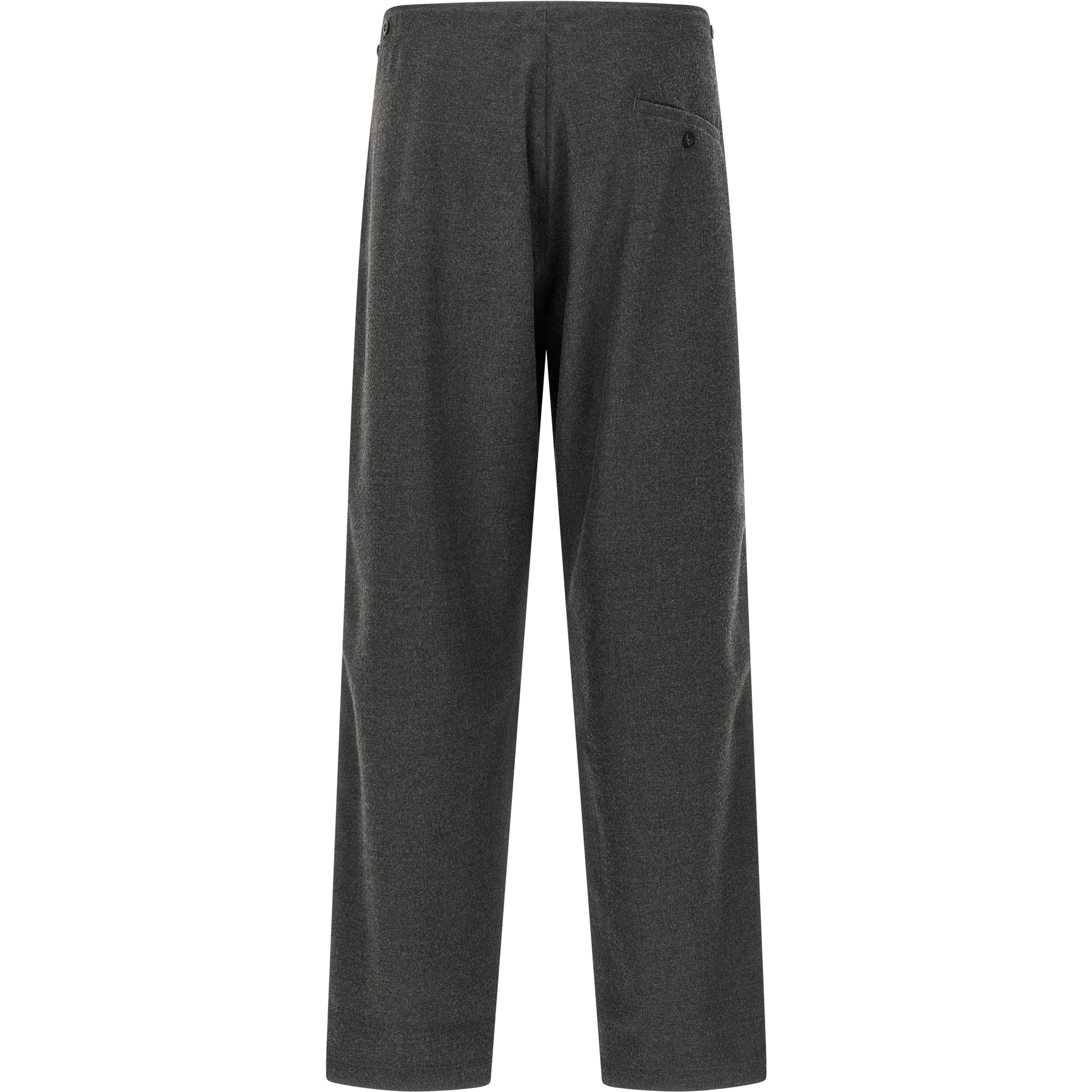 Gray Polyester Casual Pants